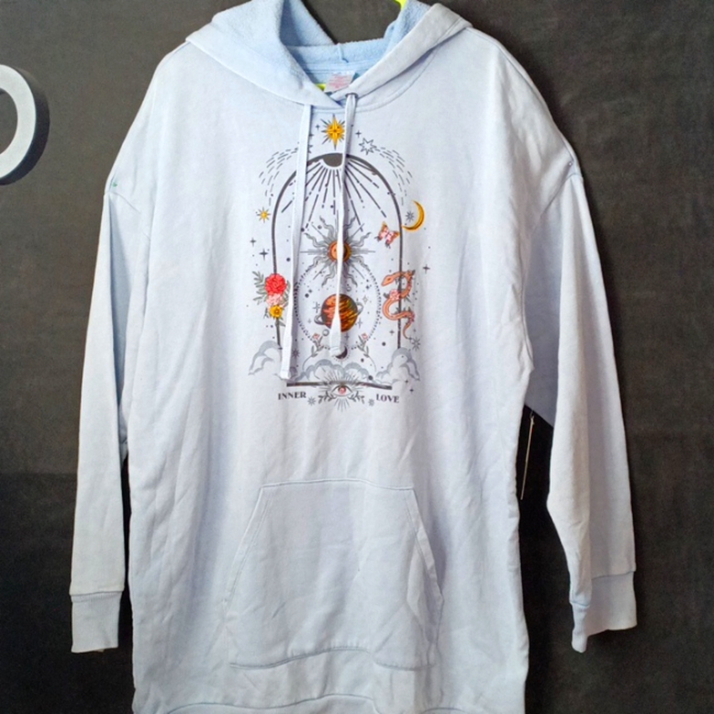 NOBO MINERAL WASH HOODIE DRESS